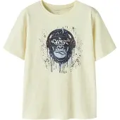 Name it Shirt 'NKMVICTOR' nachtblauw / chocoladebruin / lichtgeel / wit