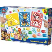 SES Creative Paw Patrol - Vingerafdruk verf kunstwerk - Knutselen - Glutenvrij - Goed Uitwasbaar - Voor Kinderen Vanaf 2 Jaar - 6 Kleuren - 18 Kaarten