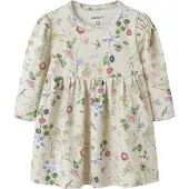 Name it Jurk beige / lichtblauw / groen / pink