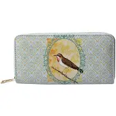 Juleeze Portemonnee 10x19 cm Groen Polyester Vogel