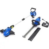 HBM 20V- 4.0Ah Heggenschaar en Grastrimmer Set Inclusief 2 Accu's