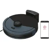 Hoover HG430H 011, stofzuiger zonder zak, zwart, blauw, rond, met rubberen wielen, oplaadbaar, 65 dB