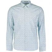 No-excess Overhemd pastelblauw / wit
