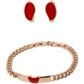 Faina Sieraden set goud / rood