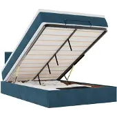 vidaXL Ottoman bed met matras 120x200cm fluweel donkerblauw