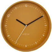 Nextime - Wandklok 30cm-Stil-Geel-Aluminium-Berlin
