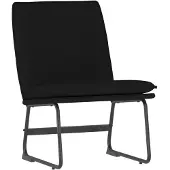 vidaXL Loungestoel 52x75x76 cm stof zwart