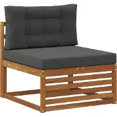 vidaXL Sofa-Sets 6 st Natuurlijk en Antraciet Massief Acacia Hout