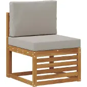 vidaXL Buiten bank set 6 st Naturel en lichtgrijs Massief Acacia Hout