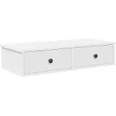 vidaXL Wandschap met lades 80x34x17 cm bewerkt hout wit