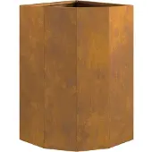 vidaXL Hoek Plantenbak Olijfgroen 30 x 30 x 50 cm Staal