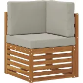 vidaXL Buiten bank set 10 st Naturel en lichtgrijs