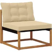 vidaXL Buiten bank set 7 st Natuurlijk en Beige