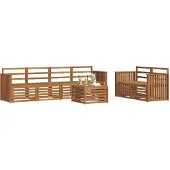 vidaXL Buiten bank set 7 st Naturel Massief Acacia Hout