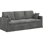 vidaXL Bank Donkergrijs 198 x 78 x 80 cm Fluweel
