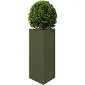 vidaXL Plantenbak driehoek 40x34,5x75 cm staal olijfgroen