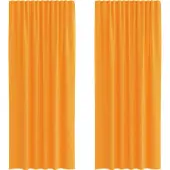 vidaXL Gordijnen voile met roedezakken 2 st oranje