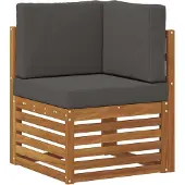 vidaXL Buiten bank set 6 st Natuurlijk en Antraciet Polyester