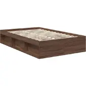 vidaXL Bedframe Bruin Eiken 120 x 200 cm Massief grenenhout