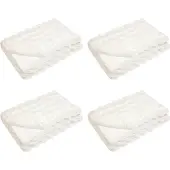 vidaXL - Antislip - deken - van - imitatie - konijnenbont - Olite - 4 - pcs - Wit