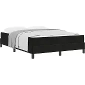 vidaXL Boxspring bed met matras Zwart 140 x 190 cm Stof