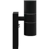vidaXL Buitenwandlamp 2 st Zwart 7 x 10 x 22 cm