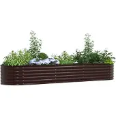 vidaXL Verhoogde plantenbak, bruin, 320 x 80 x 44 cm, staal