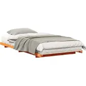 vidaXL Bedframe Wasbruin 80 x 200 cm Massief grenenhout