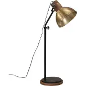 vidaXL Vloerlamp 25 W E27 30x30x100-150 cm antiek messingkleurig