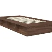 vidaXL Bedframe Bruin Eiken 90 x 200 cm Massief grenenhout