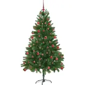 vidaXL Kerstboom met 300 LED met standaard Groen 180 cm PE