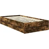 vidaXL Bedframe met lade Rook Eiken 90 x 190 cm Ingenieurshout