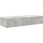 vidaXL Wandschap met lades 100x36x19 cm bewerkt hout betongrijs