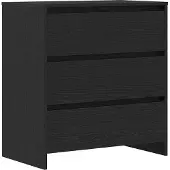 vidaXL Dressoir 70x41x75 cm bewerkt hout zwart eikenkleur