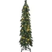 vidaXL Kunstkerstboom met verlichting 60 LED's 120 cm