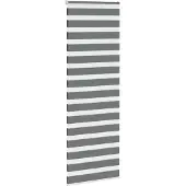 vidaXL Zebra rolgordijn 70x230 cm stofbreedte 65,9 cm donkergrijs