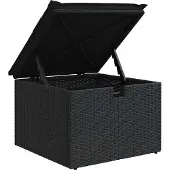 vidaXL 8-delige tuinmeubelset met kussens, zwart, polyrotan