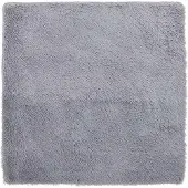 vidaXL Hoogpolig vloerkleed NAVARRA 240x240 cm polyester zilvergrijs