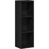 vidaXL Boekenkast Zwart Eiken 36x30x114 cm Bewerkt Hout