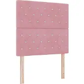 vidaXL LED Hoofdbord met LED-stripverlichting Roze 100 cm Fluweel