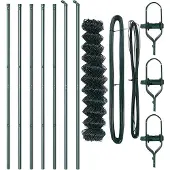 vidaXL gaashek met grondbevestiging 10 x 1,2 m PVC-Coated Staal Groen