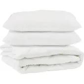 vidaXL Dekbed met kussen 3 pcs Wit Microvezel