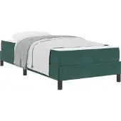 vidaXL Boxspring bed met matras Donkergroen 80 x 220 cm Stof