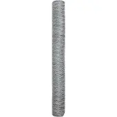vidaXL Hexagon Hek Zilver 1 x 50 m Gegalvaniseerd staal