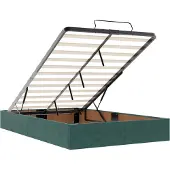 vidaXL Bedframe met matras 2 st Groen Fluweel