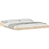 vidaXL Bedframe Bruin 180 x 220 cm Massief grenenhout