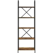 vidaXL Boekenplank 5-laags 60 x 30 x 183 cm Bewerkt hout Rook Eiken