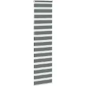 vidaXL Zebra rolgordijn 60x230 cm stofbreedte donkergrijs 55,9 cm