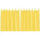 vidaXL Gordijnen voile met lussen 2 st 140x140 cm geel