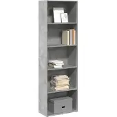 vidaXL Boekenkast 60x30x189 cm bewerkt hout betongrijs
